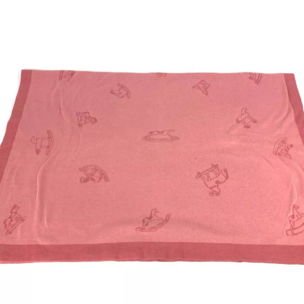 HERMES BABY baby baby adada horse interior throw blanket cotton pink